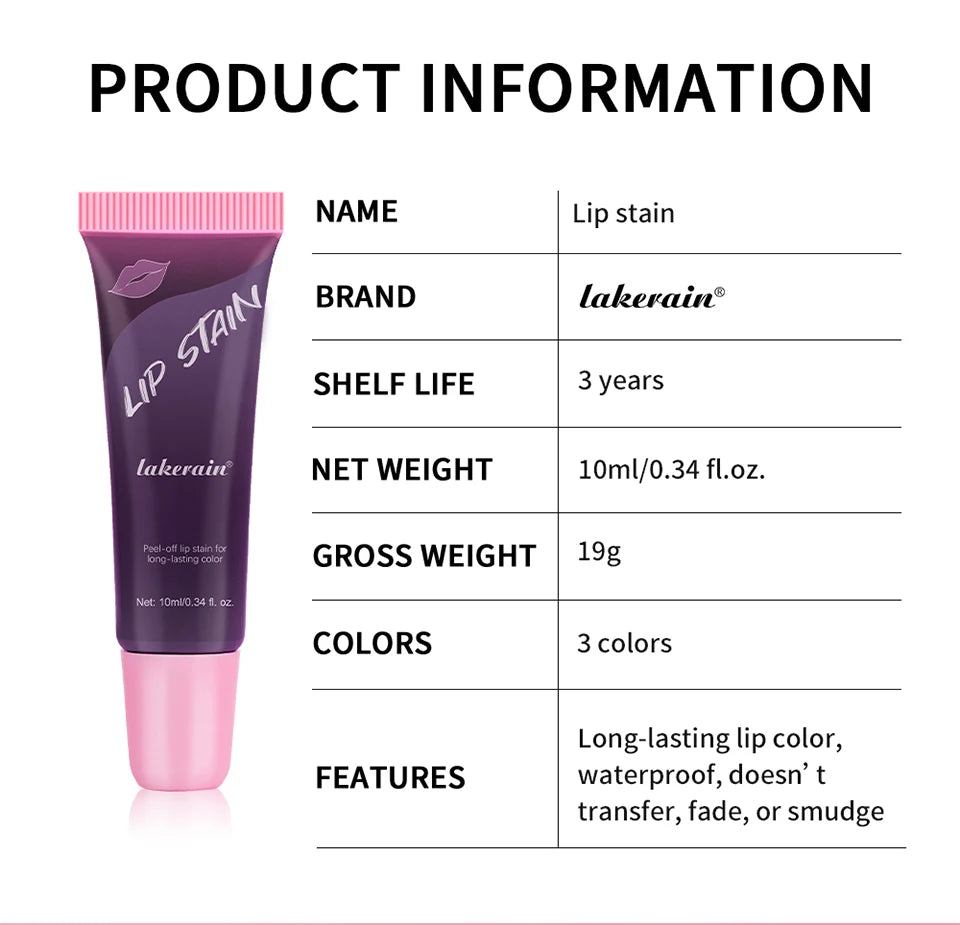 Peel Off Lip Stain Matte Tattoo Liquid Lipstick