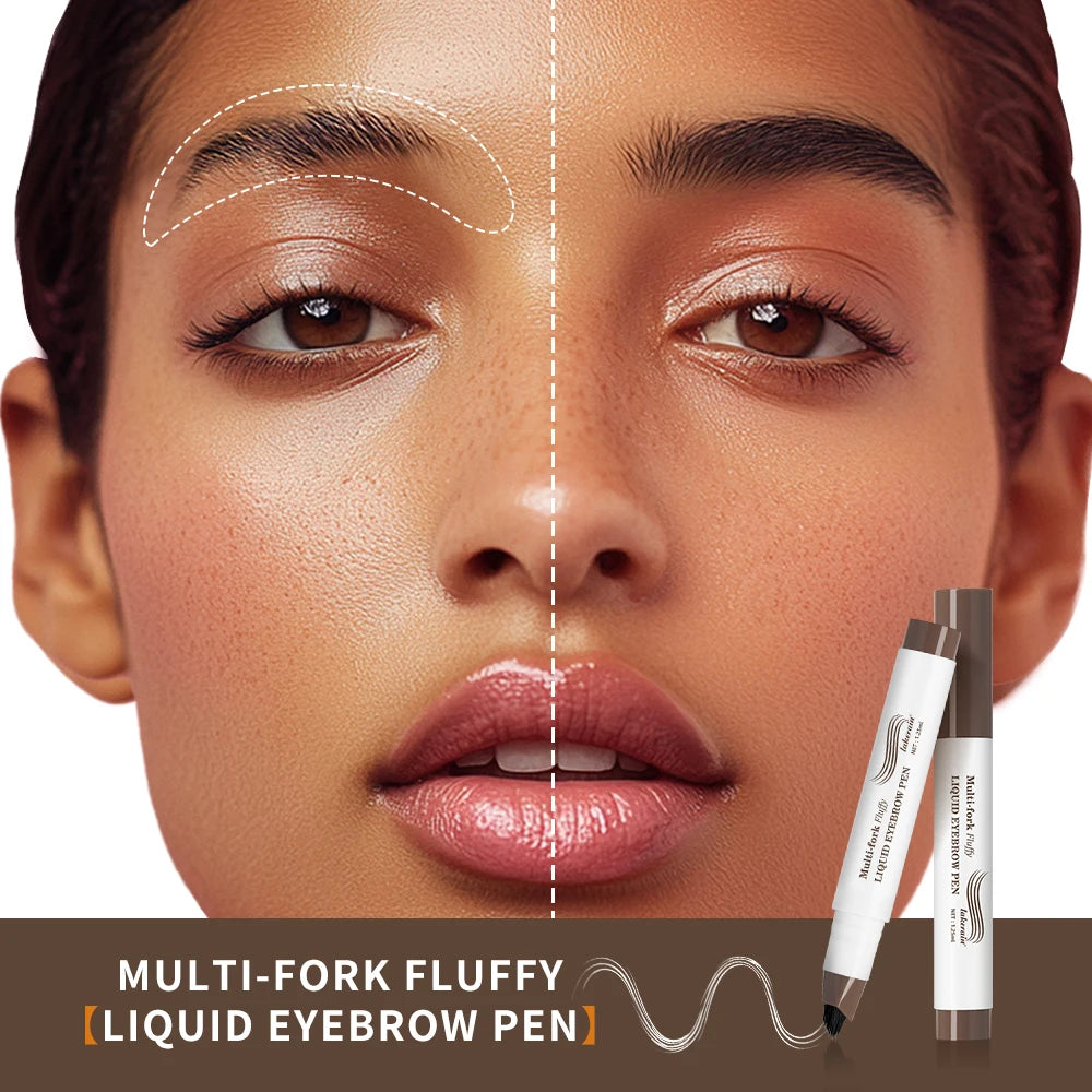 Liquid Eyebrow Pen Microblading Fork Tip Tattoo Brow Pencil