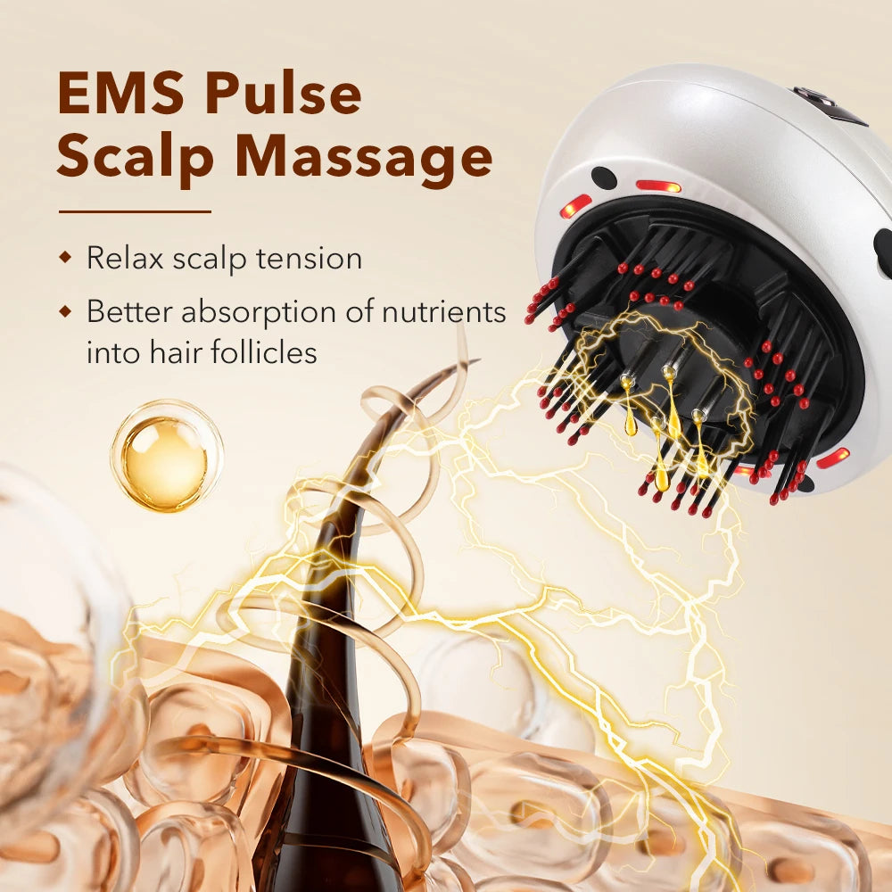 Electric Scalp Massager and Hair Oil Applicator Brush - 4