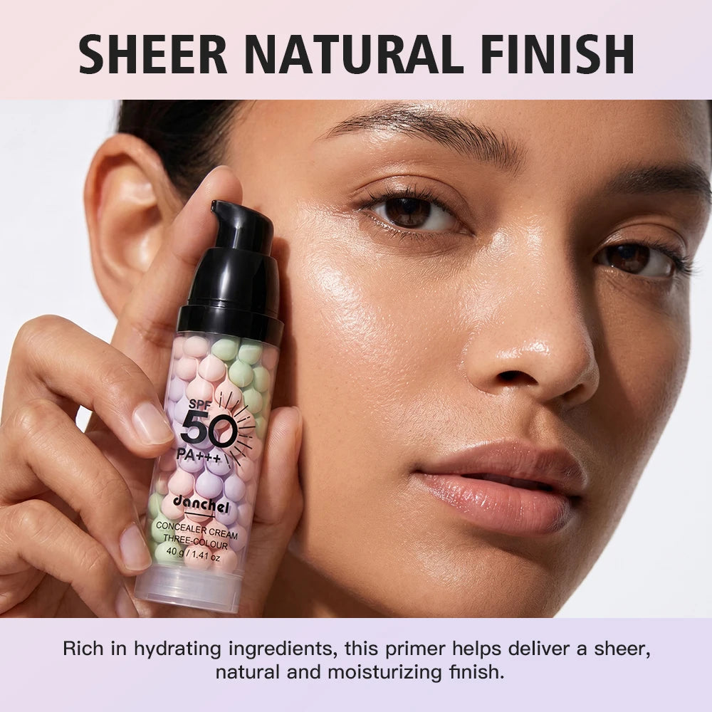 3 Color Correcting Concealer Primer SPF50 Face Makeup Base - 11