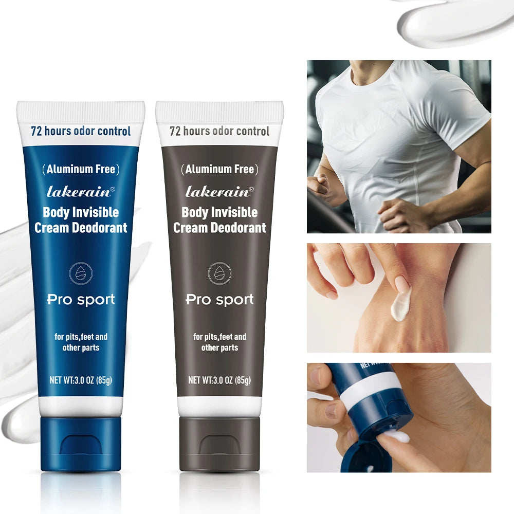 Body Invisible Cream Deodorant and All Over Body Antiperspirant