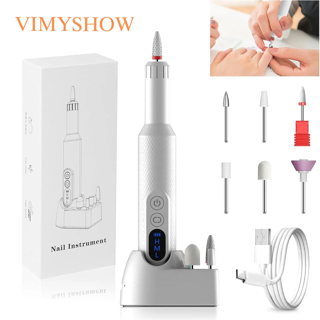Cordless Nail Drill Electric Nail File Machine for Manicure Pedicure