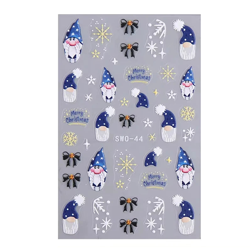 Christmas Nail Stickers Winter Nail Art Decals - 73