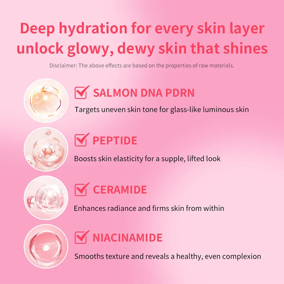 PDRN Niacinamide Toner Pink Facial Lotion for Glowing Skin