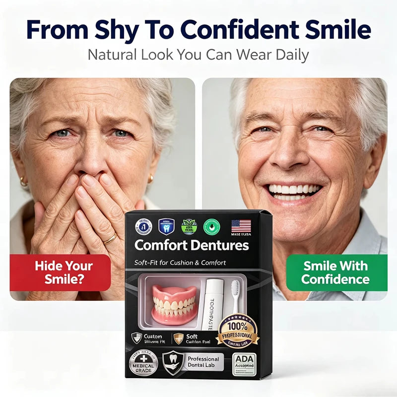 Moldable Silicone Denture Set Instant Smile Cosmetic False Teeth - 8