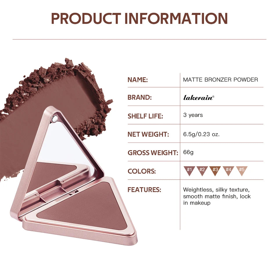 Matte Bronzer Powder Face Contouring Makeup