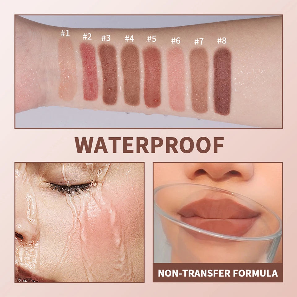 2 in 1 Lip Powder Cream and Cheek Blush Tint Waterproof Makeup
