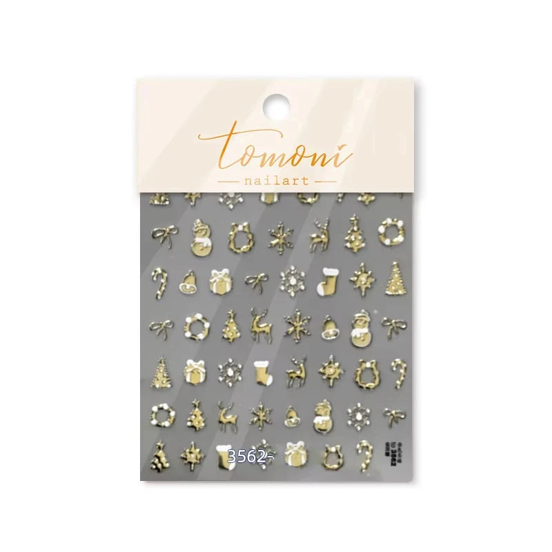 Christmas Nail Stickers Winter Nail Art Decals - 59