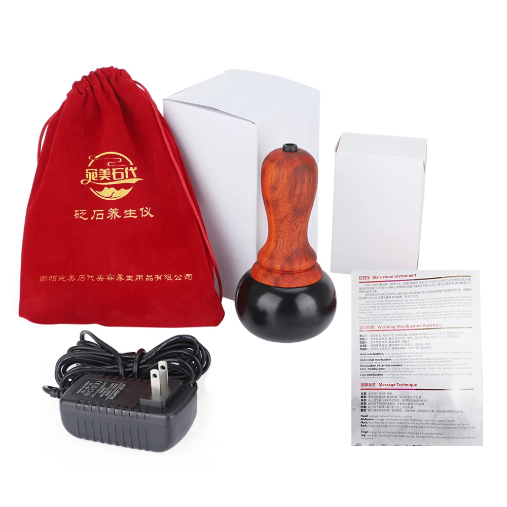 Electric Bianstone Gua Sha Massager Heated Scraping Tool