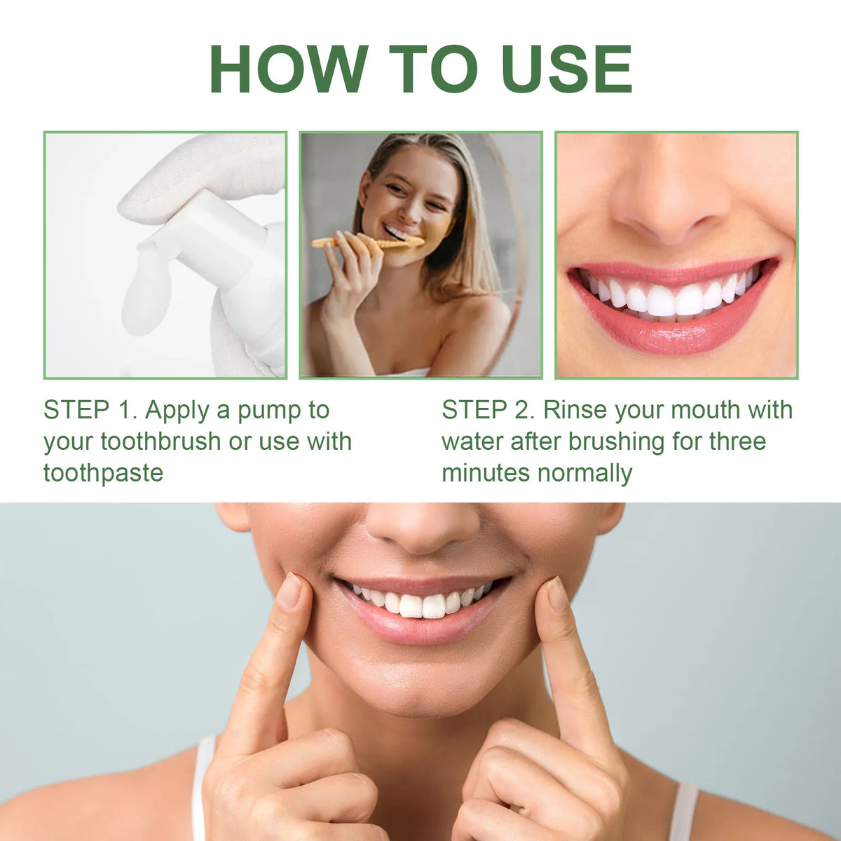 Whitening Foaming Toothpaste Teeth Cleaning Mousse