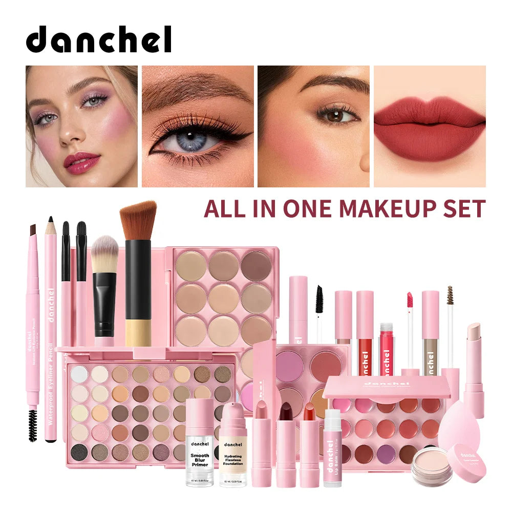 All in One Makeup Kit Professional Cosmetic Set for Face and Eyes