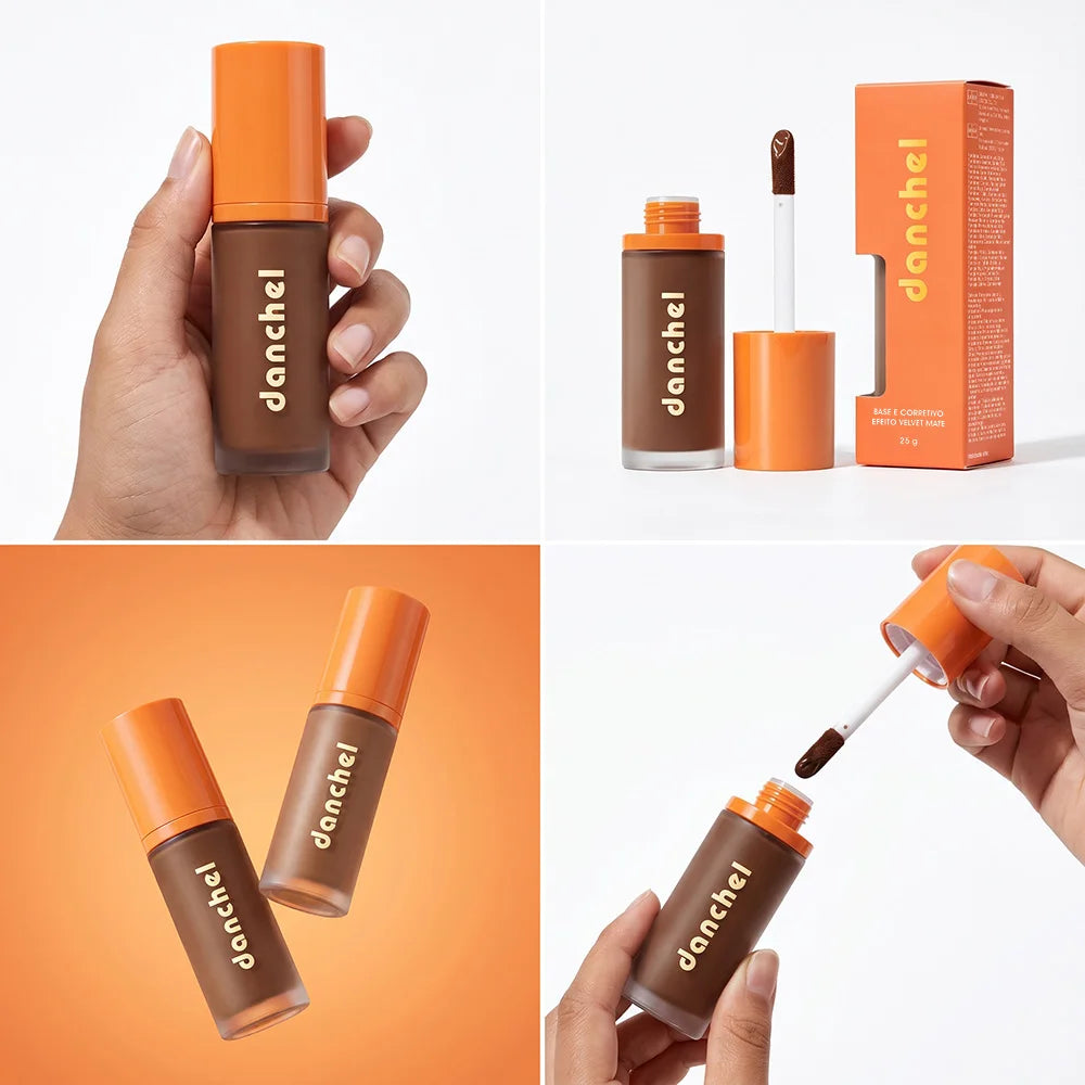 Liquid Foundation and Concealer Buildable Velvet Matte Face Makeup