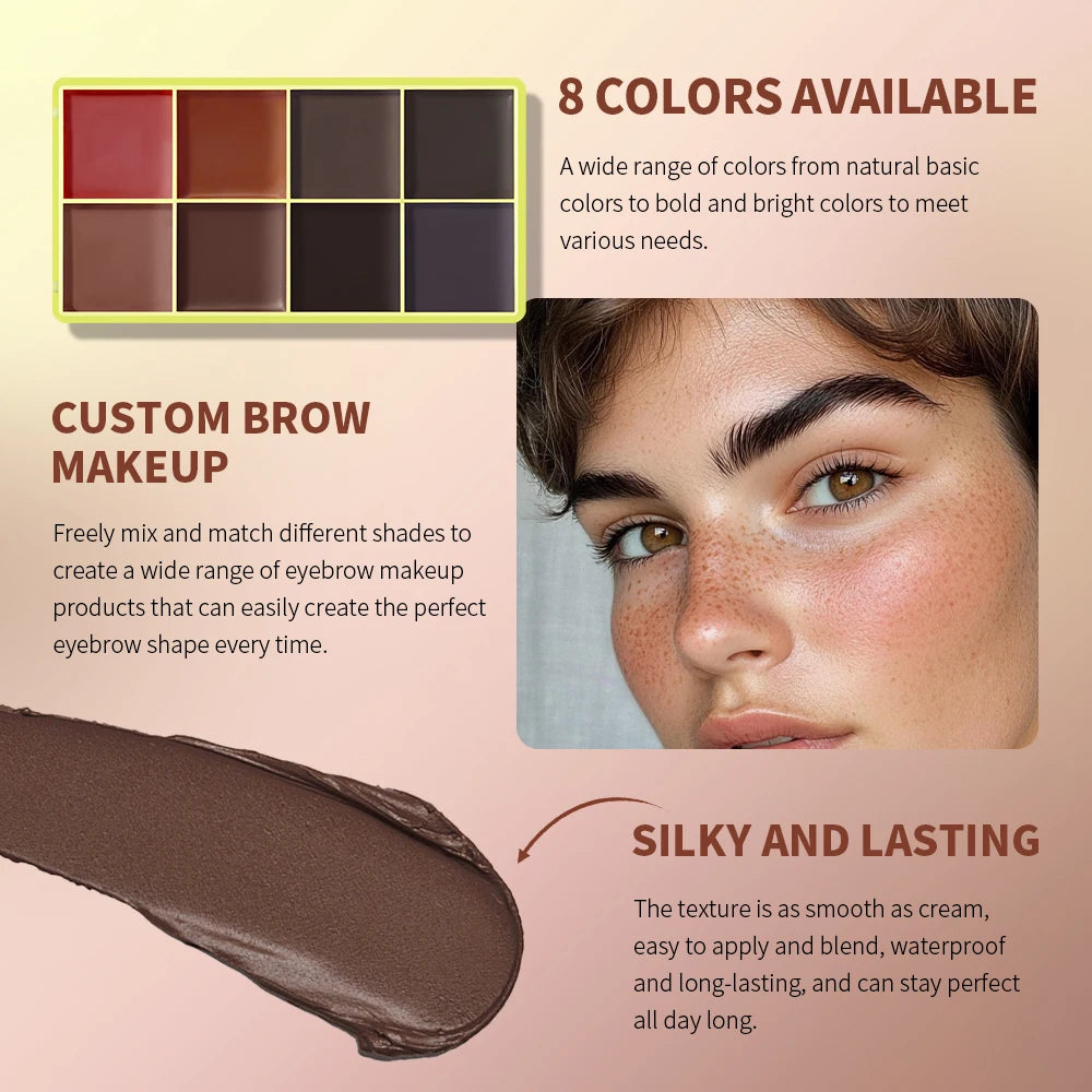 8 Color Cream Blush Palette Face Contour and Highlighter Makeup Set