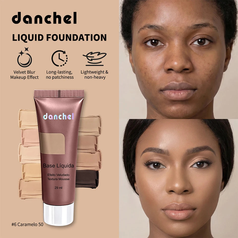Liquid Foundation Long Lasting Face Makeup Base Matte Velvet Coverage - 7