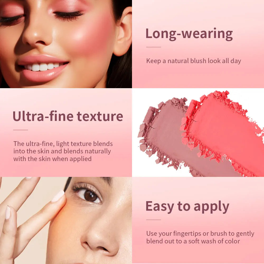 Embossed Blush Palette Matte Face Powder Blusher