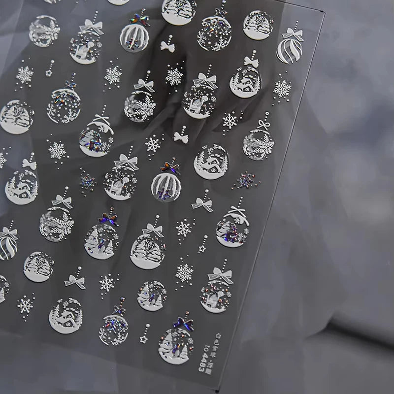 Christmas Nail Stickers Winter Nail Art Decals - 45