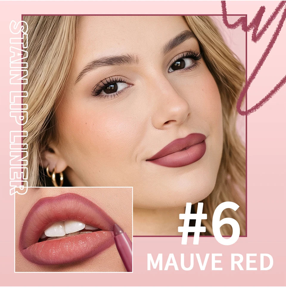 Matte Lip Liner Pencil Waterproof Lip Contour Makeup Pen - 9