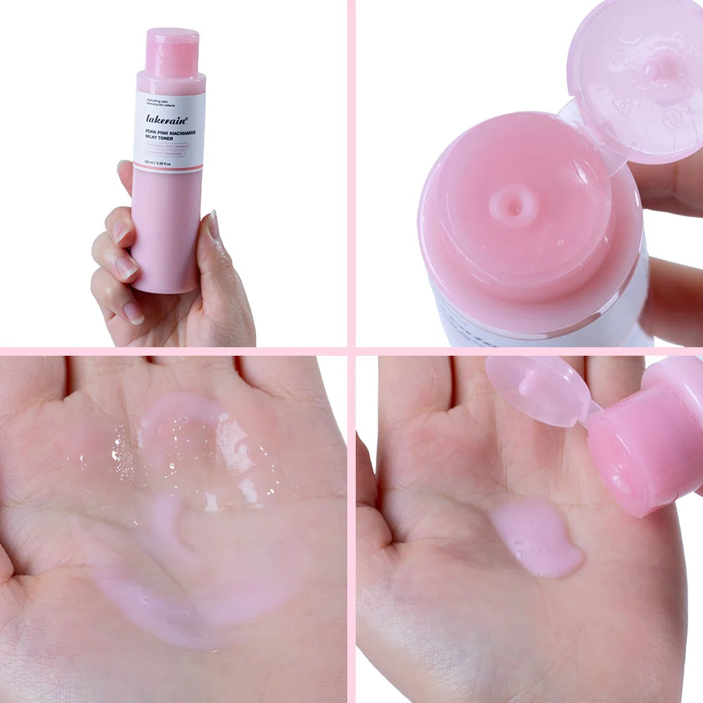 PDRN Niacinamide Toner Pink Milky Facial Lotion for Glowing Skin