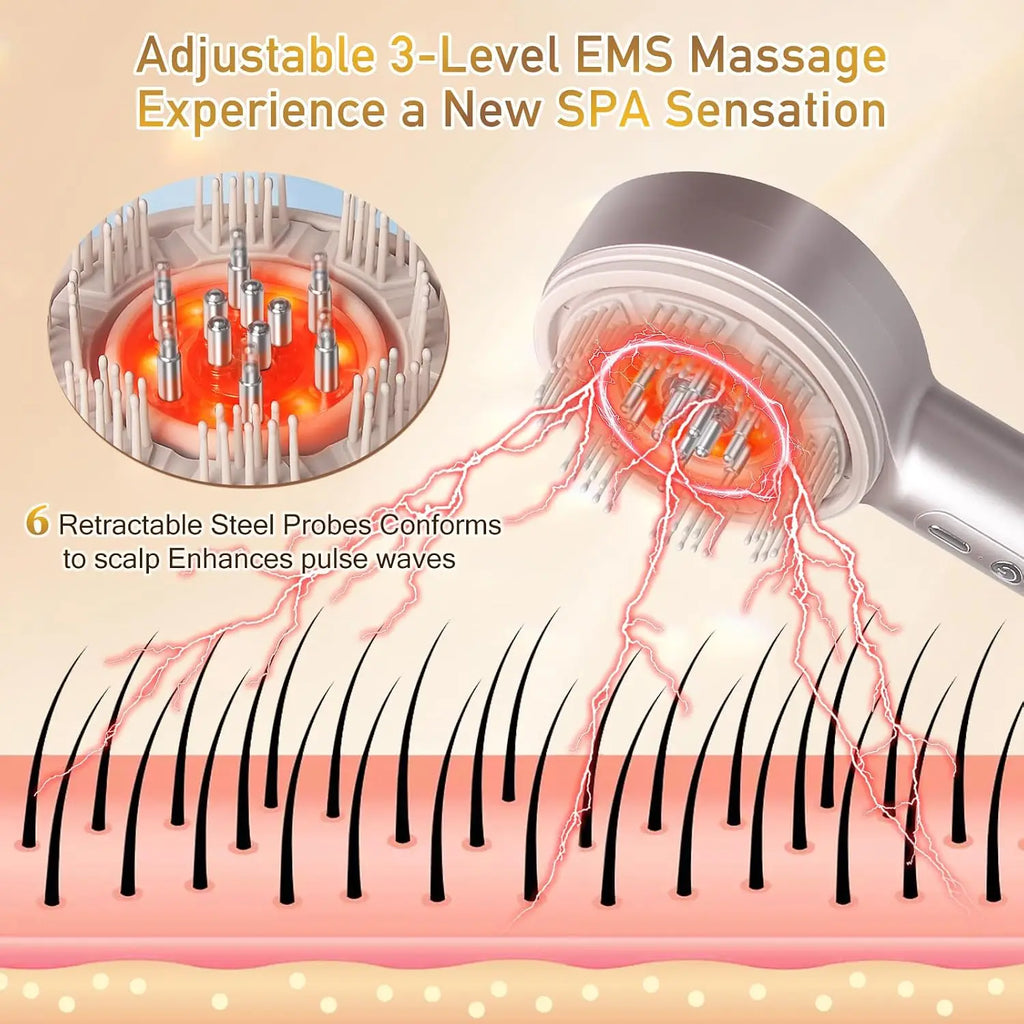 Electric Scalp Massager Comb and Hair Oil Applicator Brush