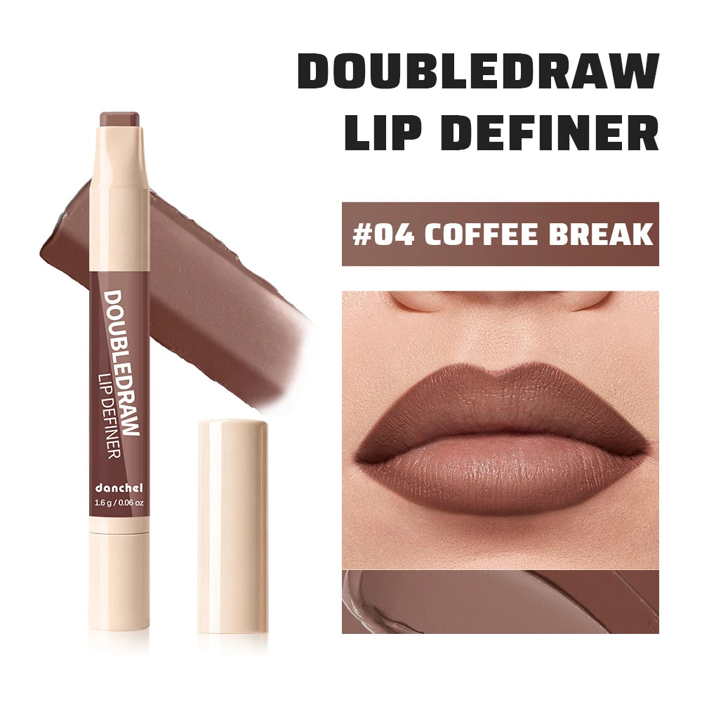 2 in 1 Lip Liner and Lip Gloss Matte Velvet Lipstick Pencil