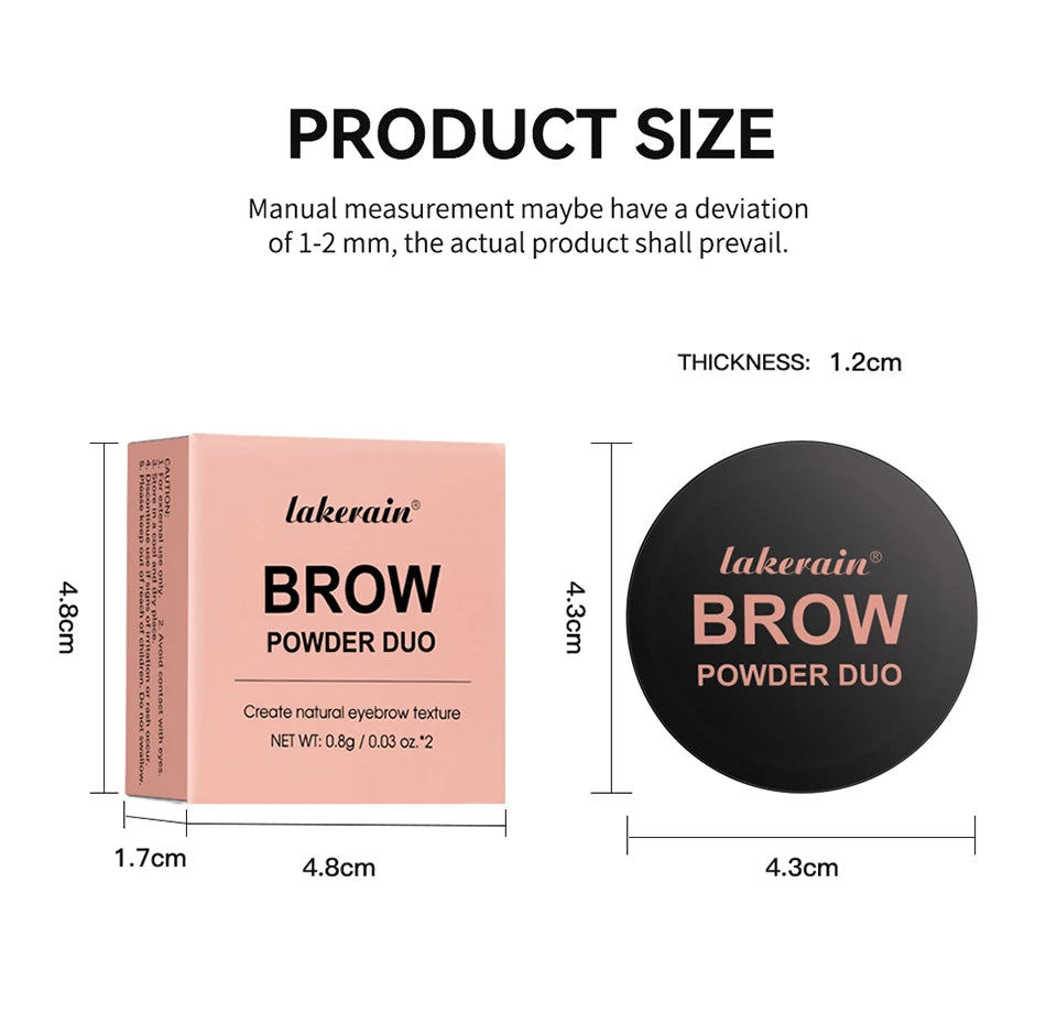Two Color Eyebrow Powder Palette and Contour Shadow Makeup