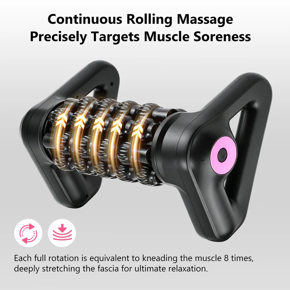 Electric Fascia Roller Muscle Massager Deep Tissue Recovery Tool