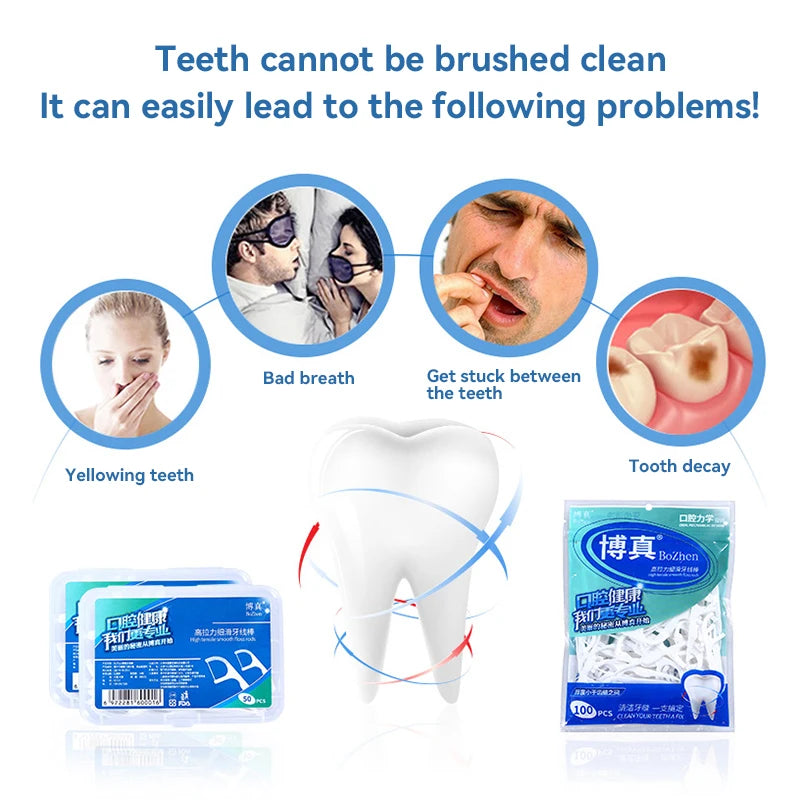 Portable Dental Floss Picks High Tension Floss Sticks Oral Care Set