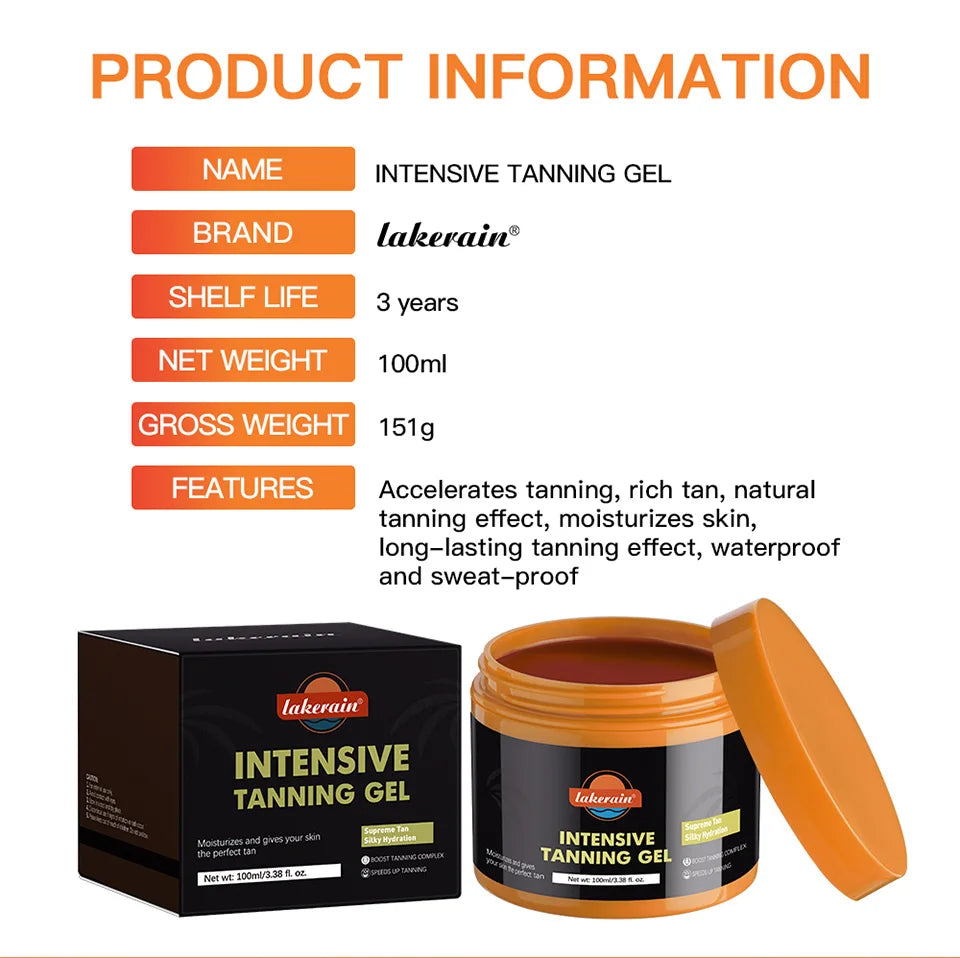 Intensive Tanning Gel Sun Tan Accelerator Body Bronzer - 16