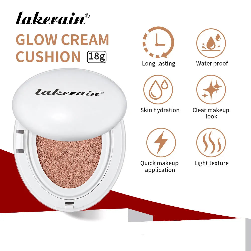 Glow Cream Cushion Foundation Dewy Luminous Face Makeup - 2