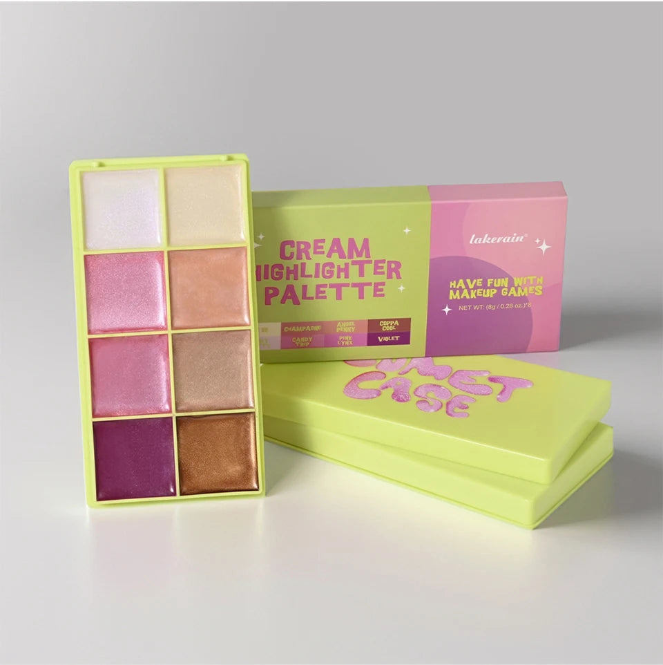 Cream Highlighter Palette and Face Bronzer Makeup Set - 23