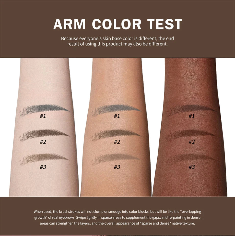 Liquid Eyebrow Pencil Multi Fork Tattoo Pen for Natural Brows