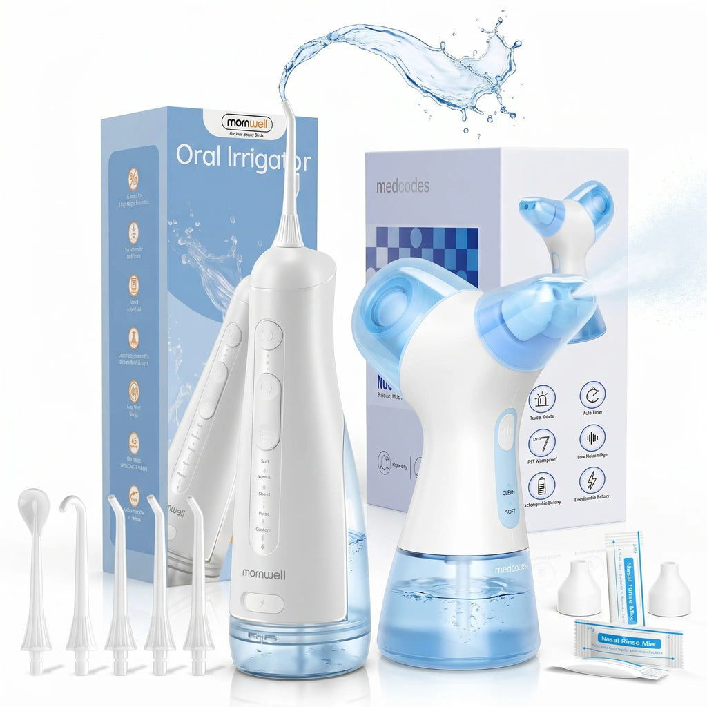 Portable Water Flosser and Sinus Irrigator Oral Nasal Cleaning Kit