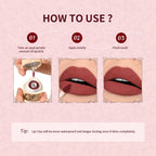 Strawberry Lip Mud Matte Lip Cream Long Lasting Velvet Lipstick