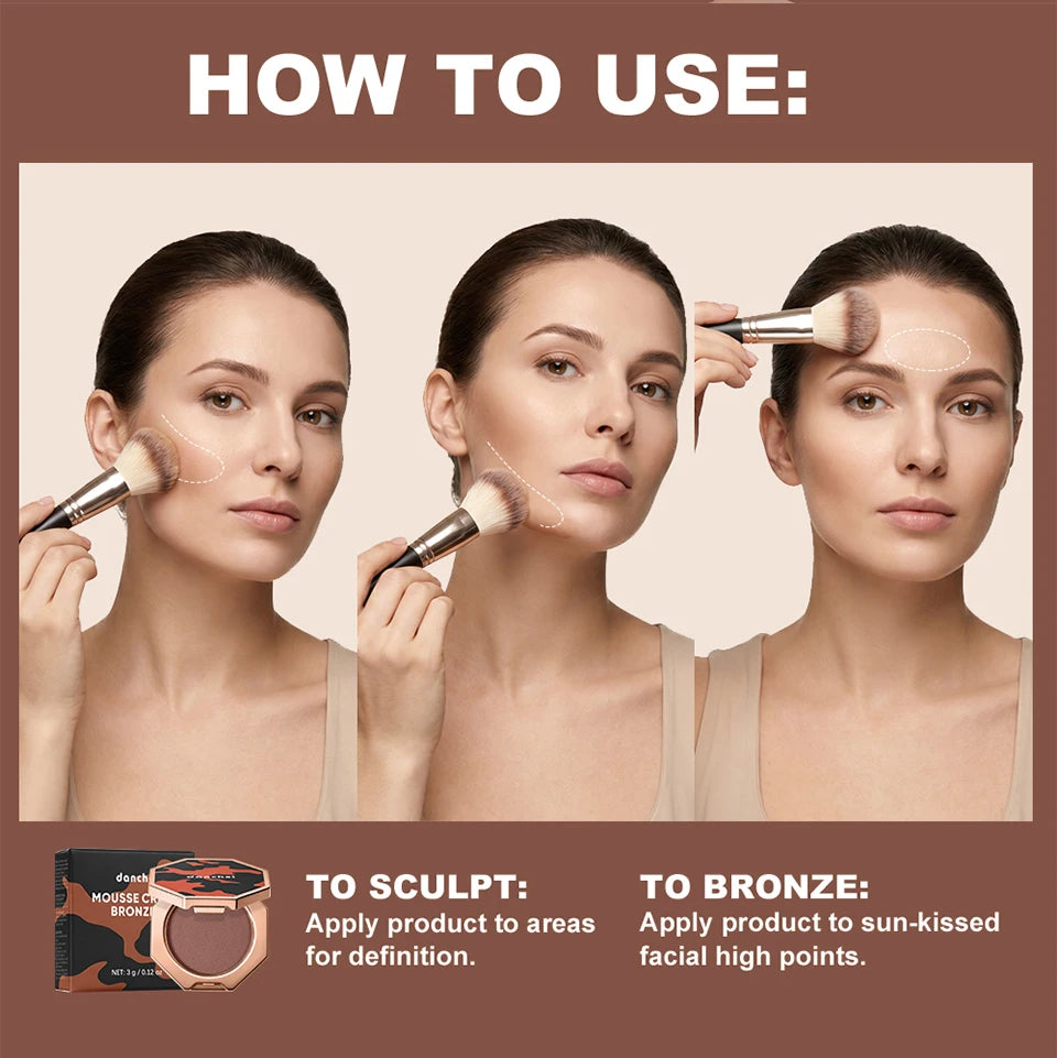 Mousse Cream Bronzer Sculpting Face Contour Makeup