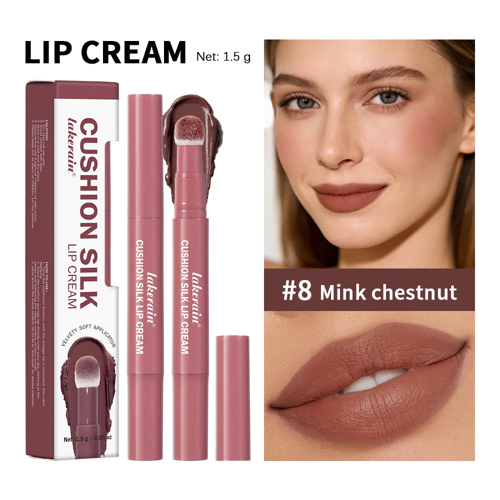 2 in 1 Air Cushion Lip Cream and Blush Waterproof Matte Lip Tint