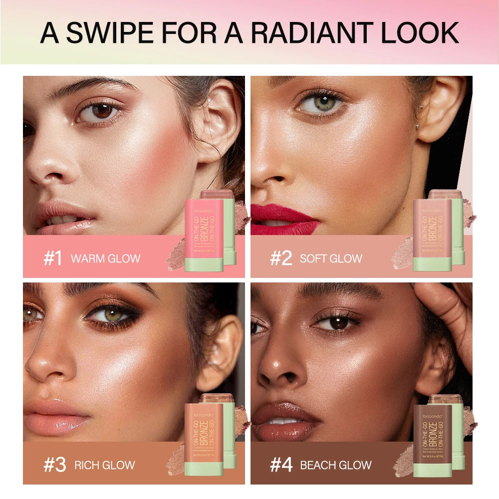 Contour Bronzer Stick and Face Highlighter Makeup Eraser - 2