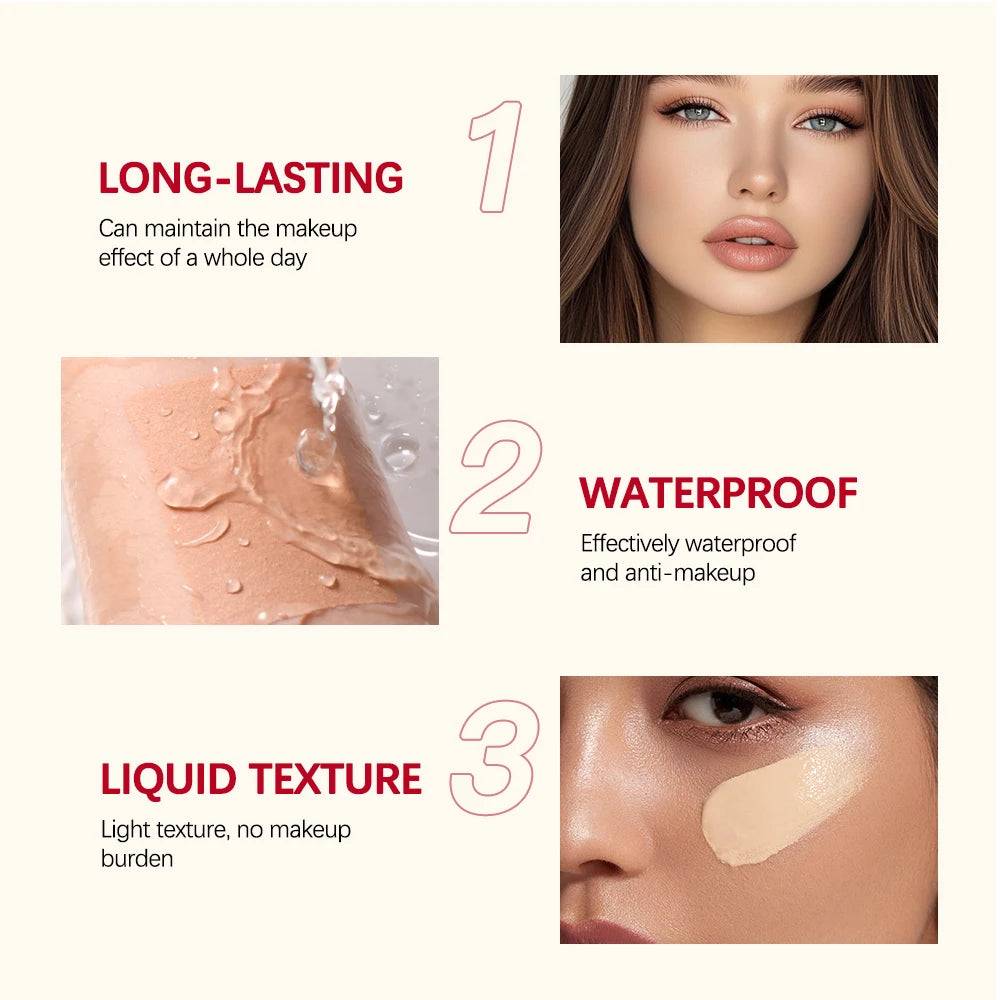 Liquid Foundation Matte Concealer BB Cream Long Lasting Face Makeup - 4