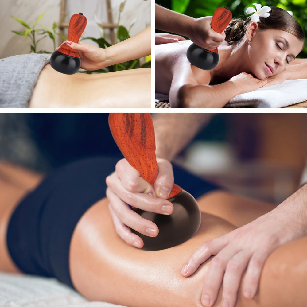 Electric Bianstone Gua Sha Massager Heated Scraping Tool