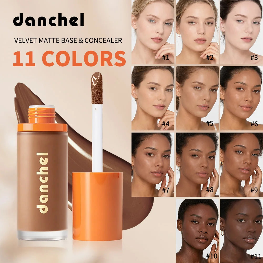 Liquid Foundation and Concealer Buildable Velvet Matte Face Makeup - 1