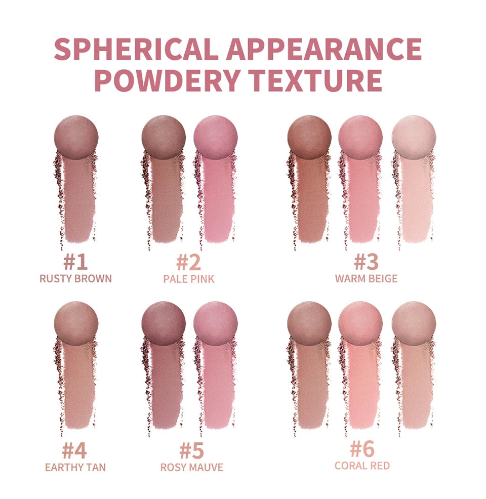 Roller Blush Spherical Powder Beads Shimmer Face Makeup Blusher
