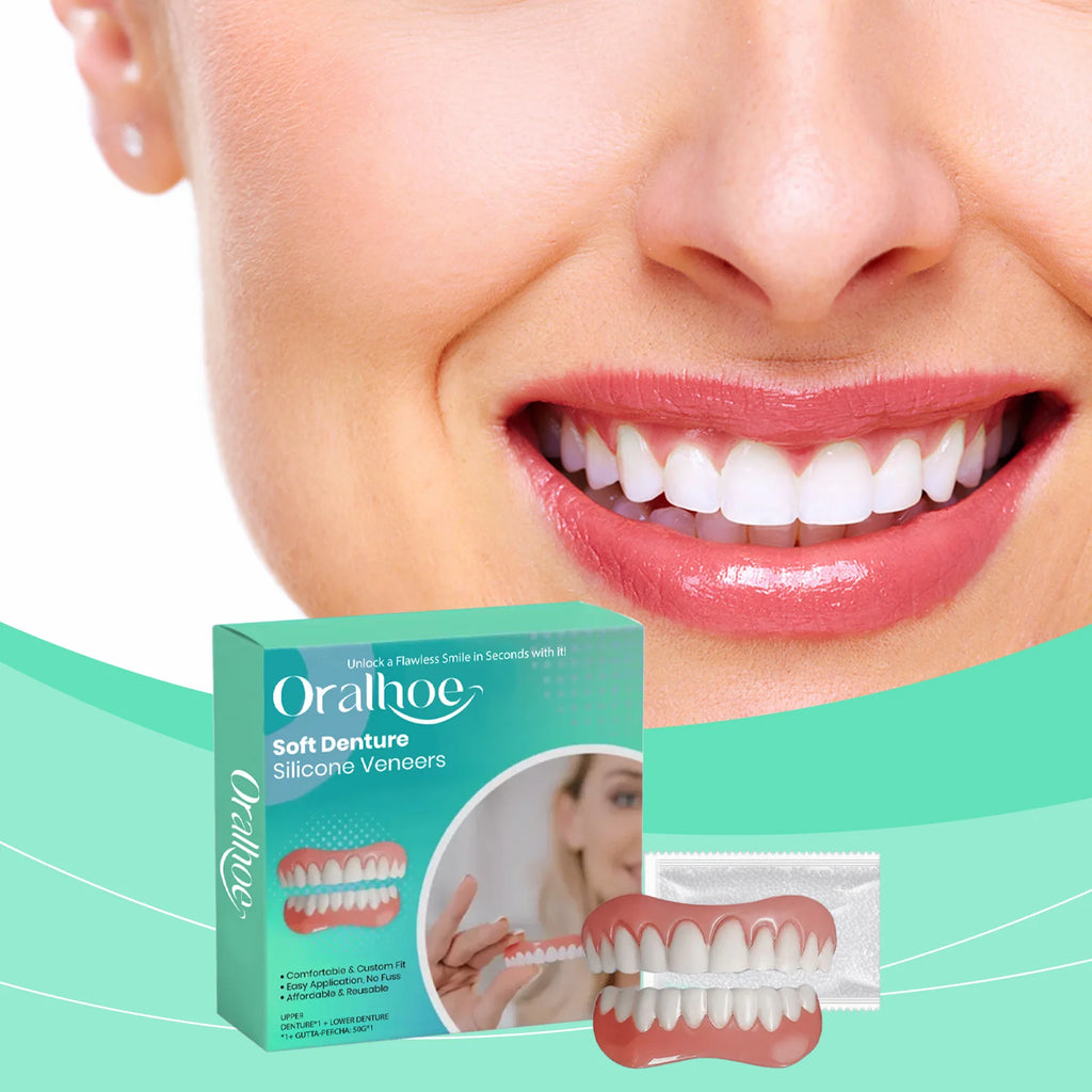 Silicone Dentures False Teeth Set Temporary Dental Repair Kit