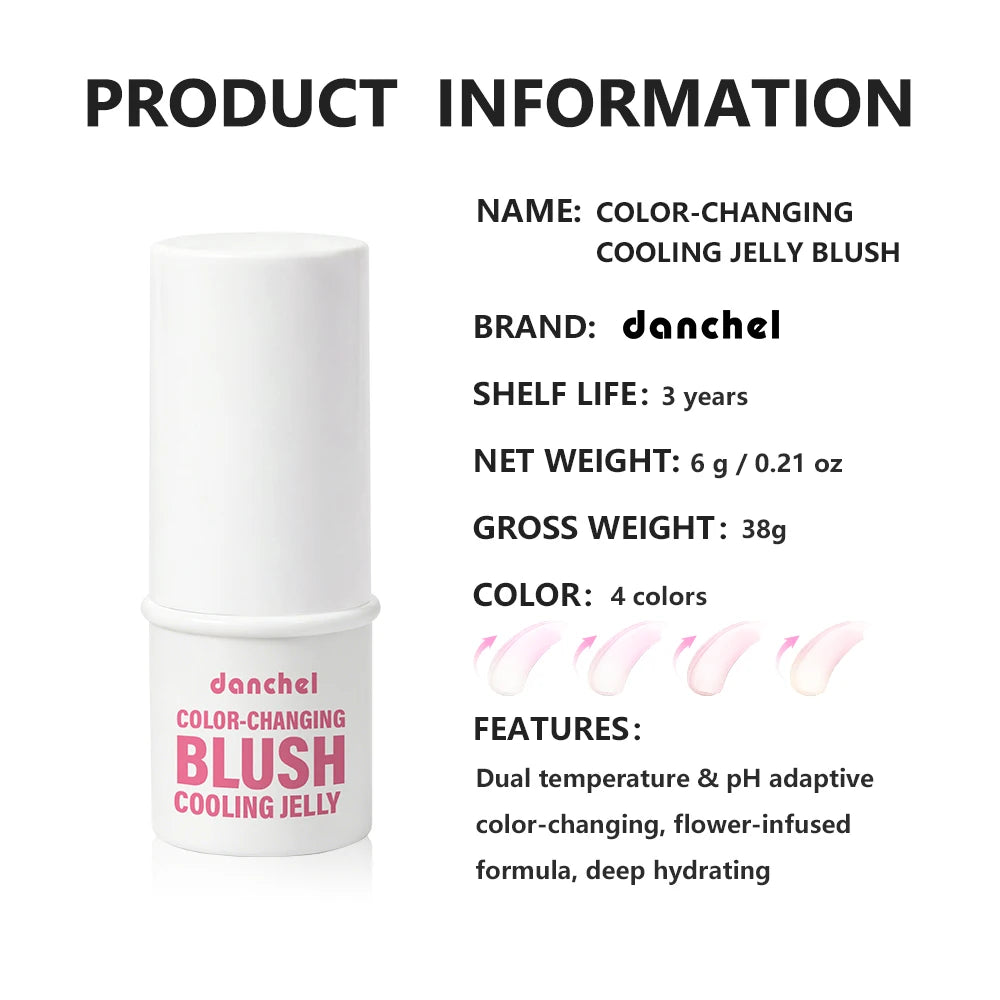 Color Changing Jelly Blush Stick pH Adaptive Cheek and Lip Tint - 17