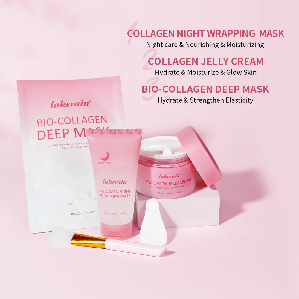 Collagen Skincare Set Facial Moisturizer and Deep Hydration Mask