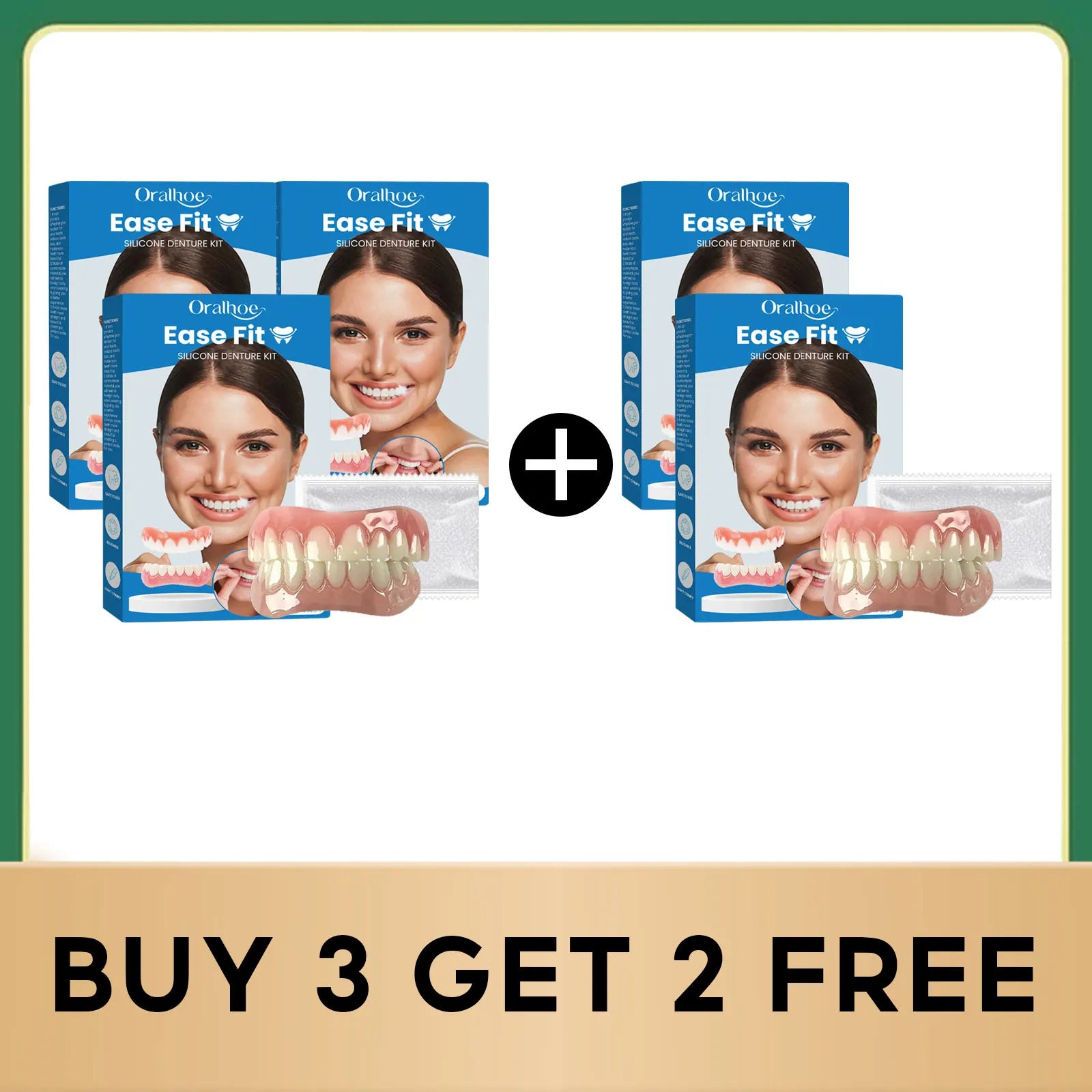 Full Denture Set Silicone False Teeth Veneers - 17