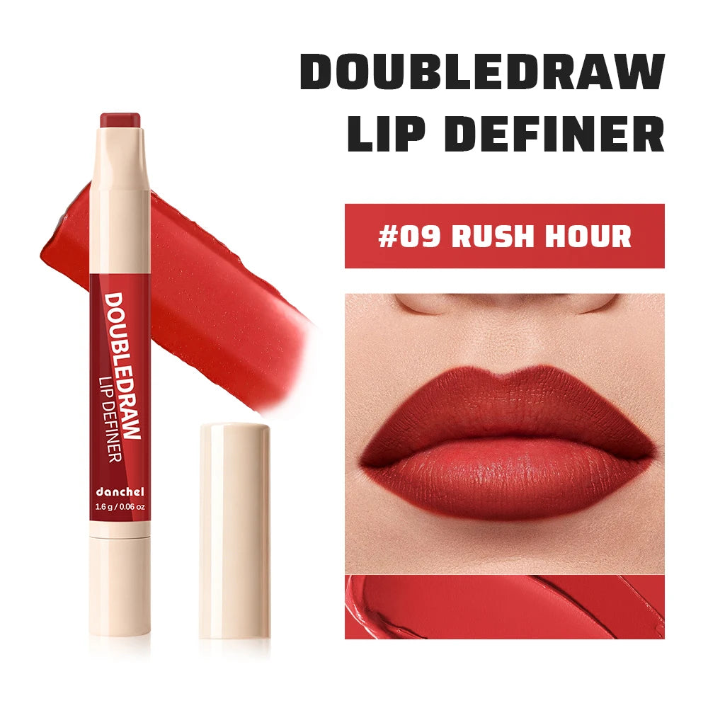 2 in 1 Lip Liner and Lip Gloss Matte Velvet Lipstick Pencil