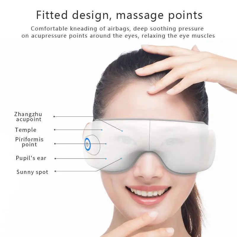 Eye Massager with Heat and Vibration Rechargeable Eye Relaxation Mask - 3
