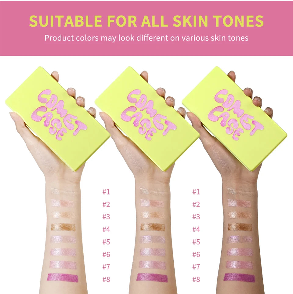 Cream Highlighter Palette and Face Bronzer Makeup Set