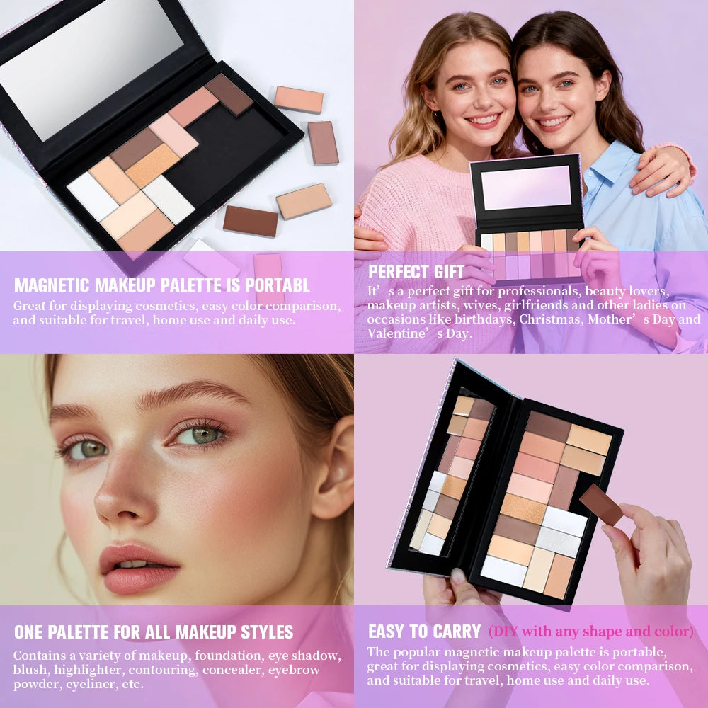 Magnetic Makeup Palette Eyeshadow and Contour Beauty Kit