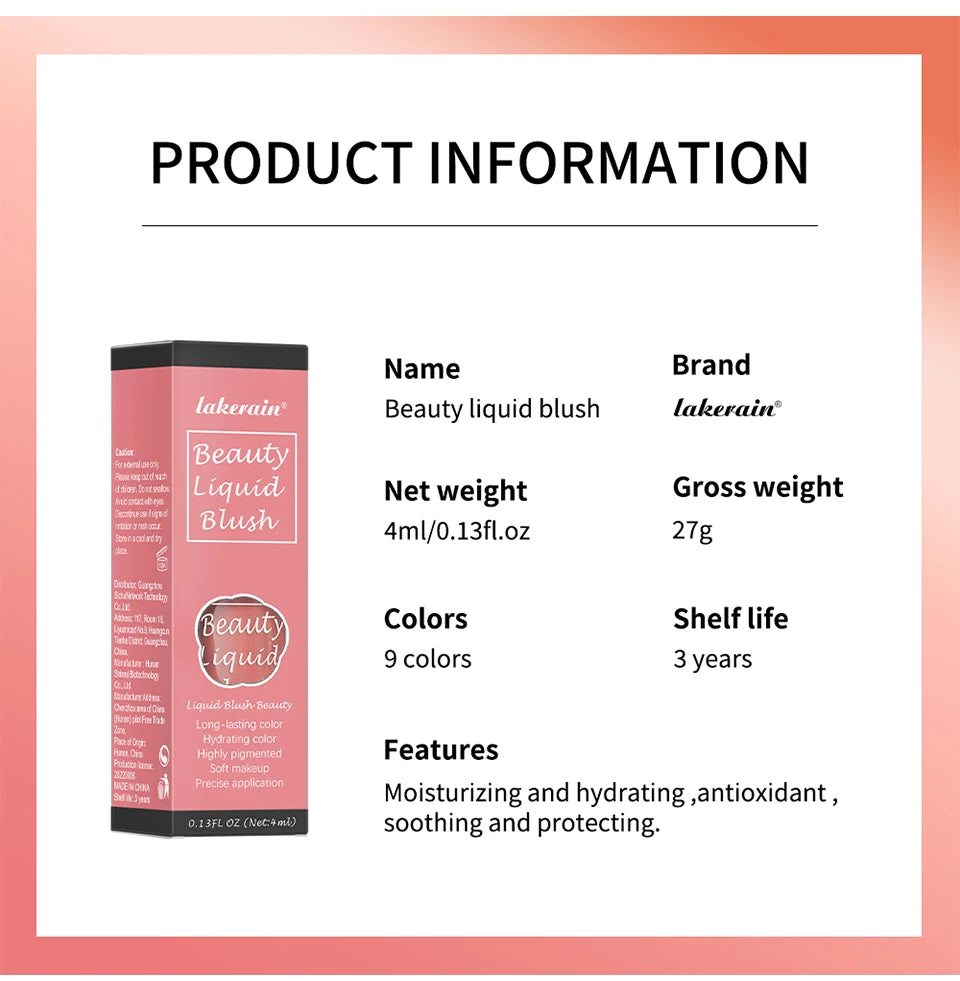 Liquid Blush Makeup Face Cheek Tint