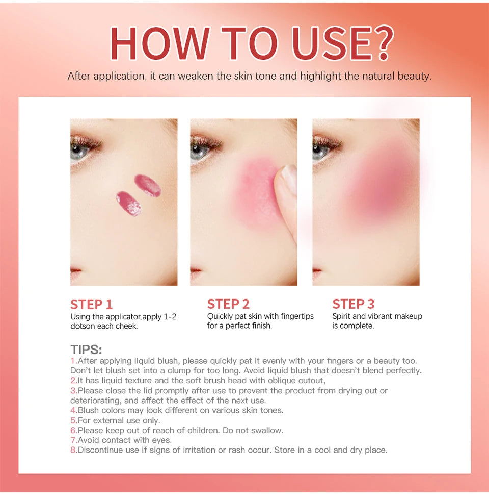 Liquid Blush Makeup Face Cheek Tint